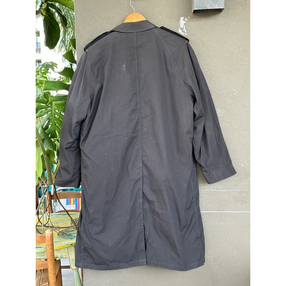 Vintage Military All Weather Men’s 40S Black Trench Coat Jacket Removable Liner - Picture 3 of 9